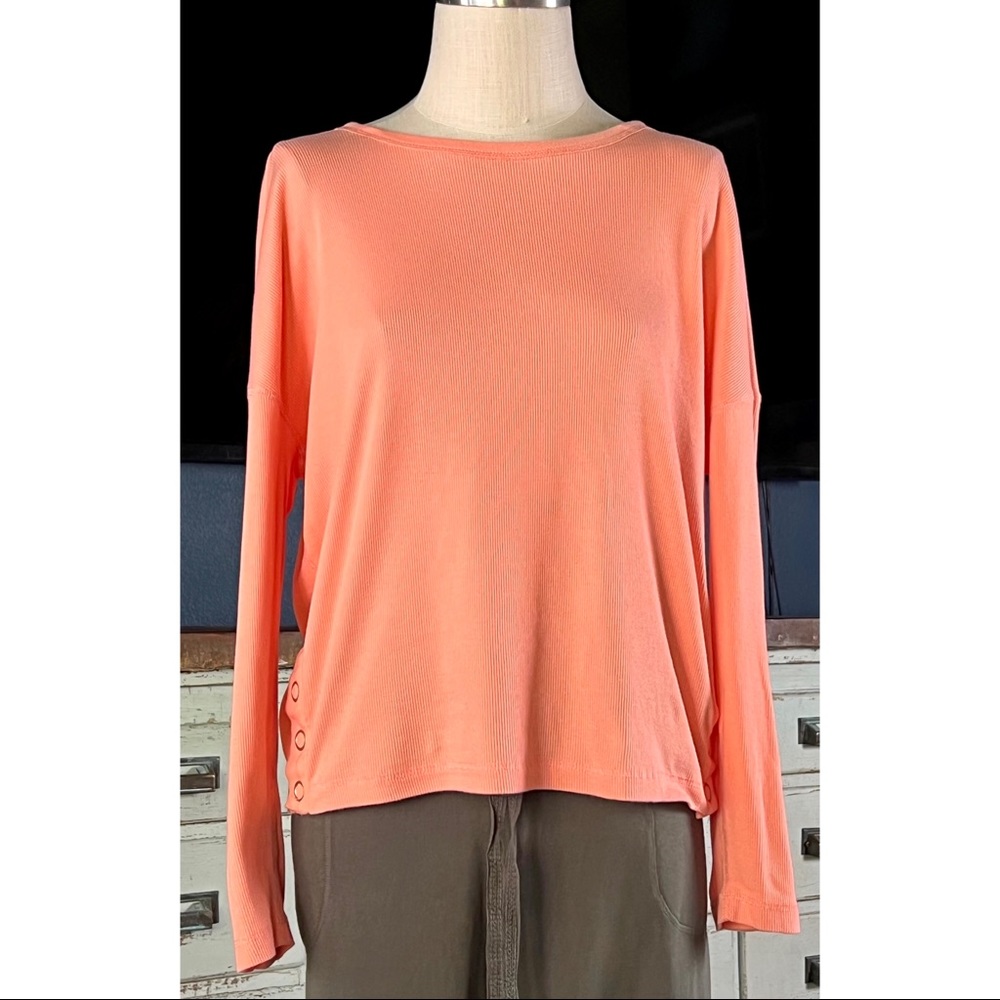 Anthropologie Chaser Lucasia Peach Thermal Top XS